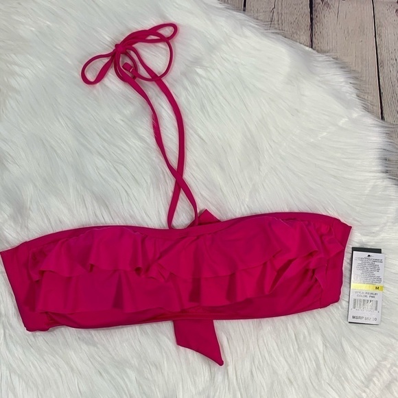 NWT Kenneth Cole Reaction Bright Pink Bandeau - Picture 2 of 6